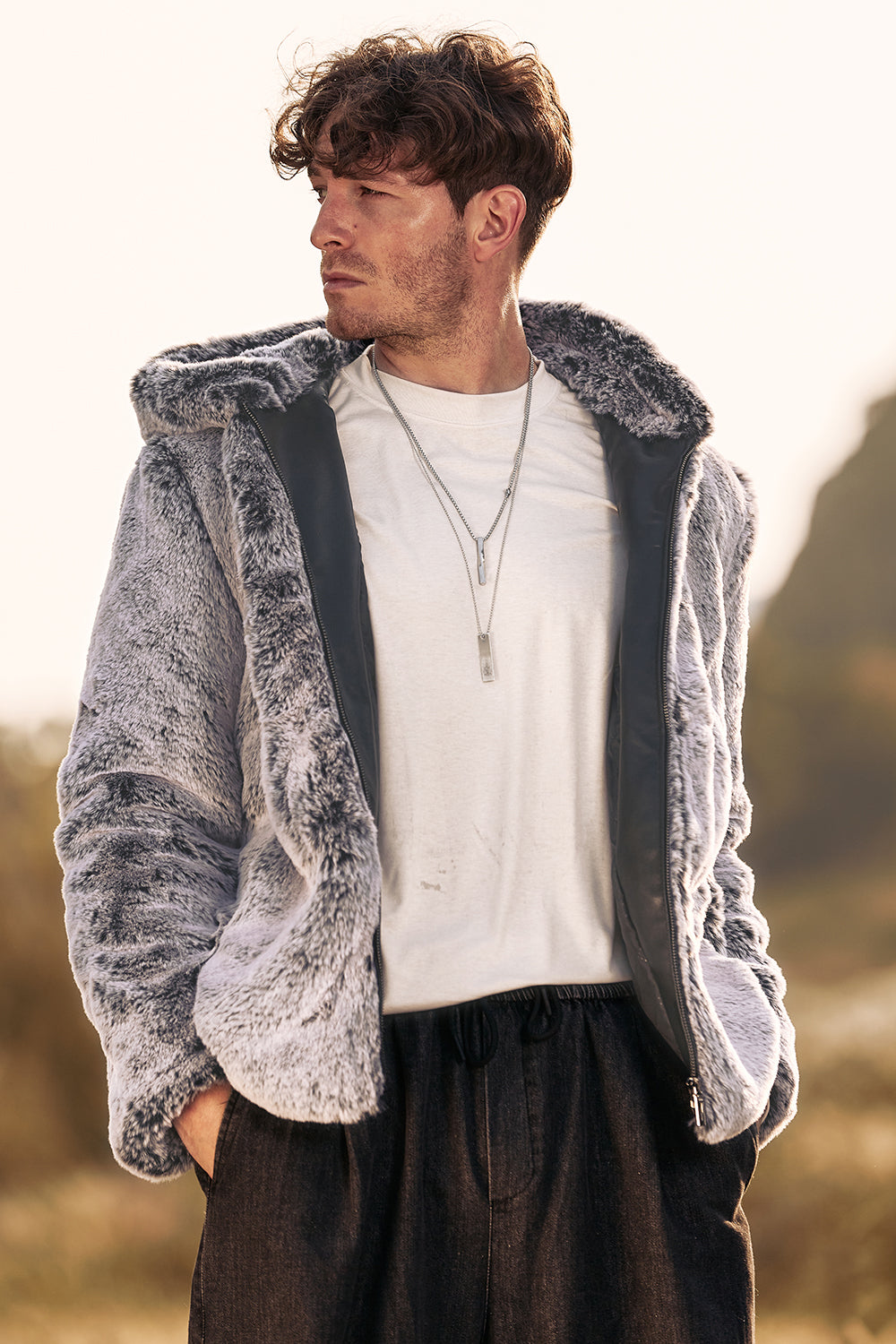 Dario – Cappotto Invernale Uomo Midi Con Cappuccio