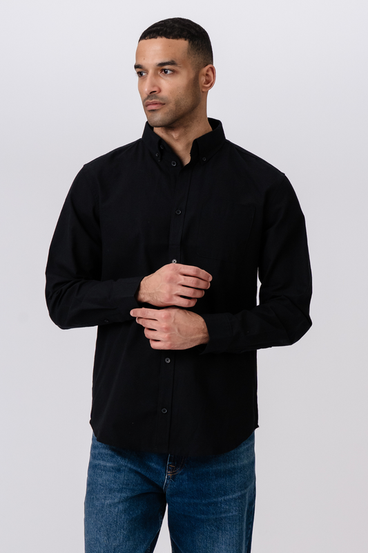 Luigi - Camicia Uomo Nera Elegante Stile Professionale