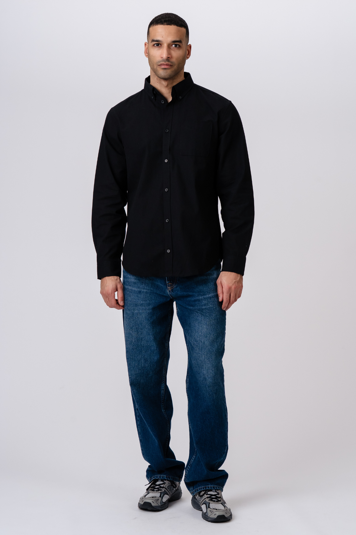 Luigi - Camicia Uomo Nera Elegante Stile Professionale