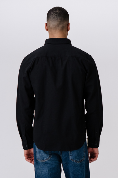 Luigi - Camicia Uomo Nera Elegante Stile Professionale