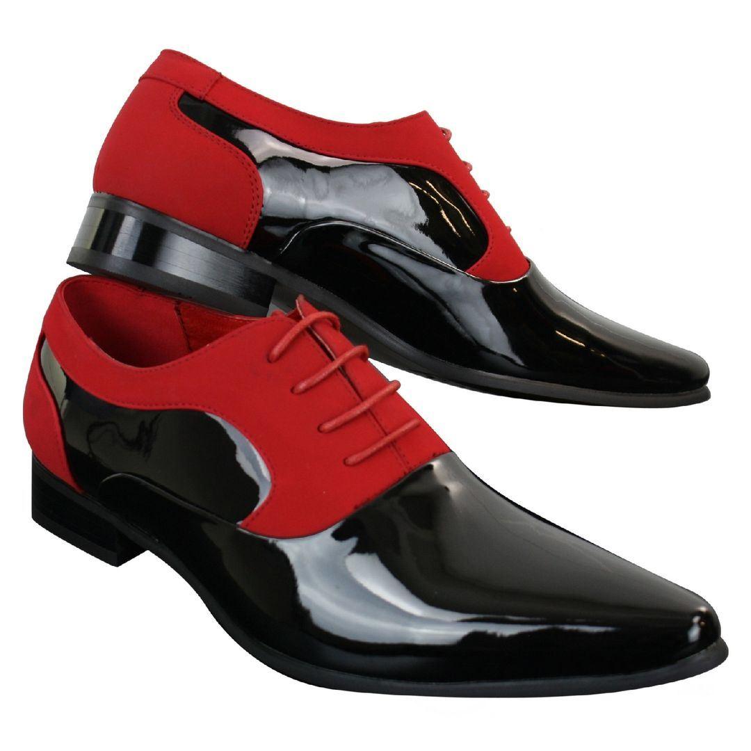 Marcello – Scarpe Uomo Vernice e Camoscio Lucido con Lacci Design Italiano