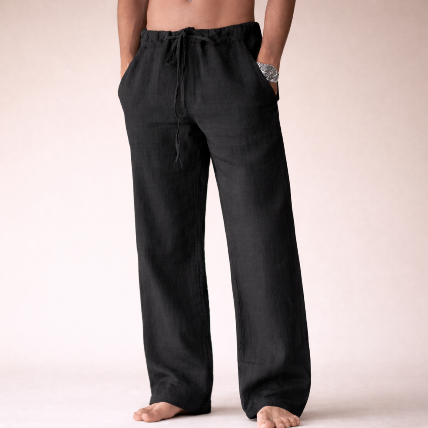 Nicandro - Pantaloni Uomo in Lino Eleganti