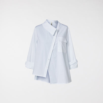 Quirita - Camicia Donna Mezzo Colletto Bianca Moderna Elegante