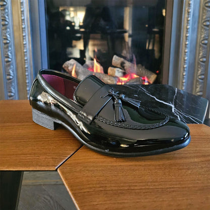Cesare – Mocassino Uomo Vernice con Nappine Slip-On Formale