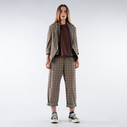 Quintilla - Pantaloni a Quadretti Donna Eleganti Sartoriali Moderni