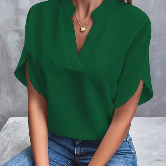 Unica – Blusa Estiva A Maniche Corte Dal Taglio Contemporaneo