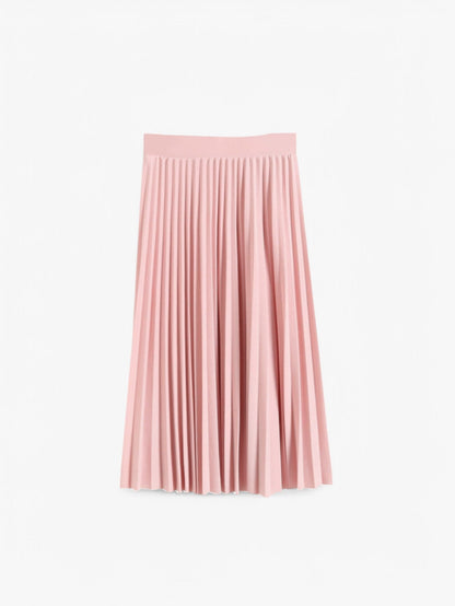Rosamila - Gonna Midi Plissettata Vita Alta A-line Donna