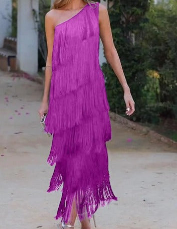 Irene – Abito Elegante Monospalla Per Cerimonie Ed Eventi