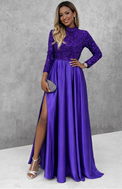 Gaia – Abito Elegante Da Evento Con Spacco Laterale E Corpetto Rifinito
