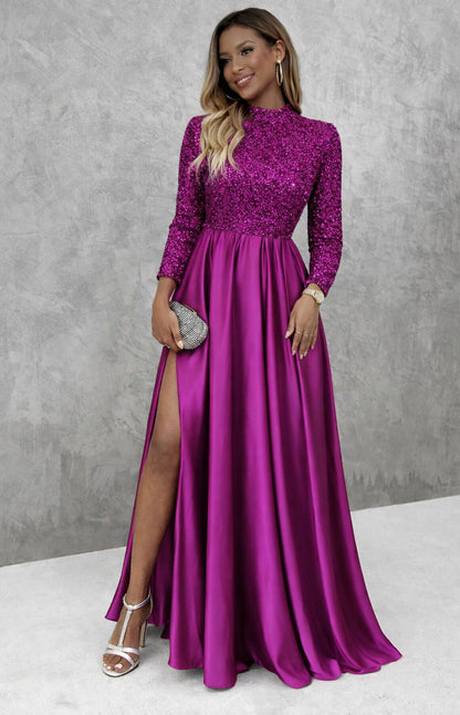 Gaia – Abito Elegante Da Evento Con Spacco Laterale E Corpetto Rifinito