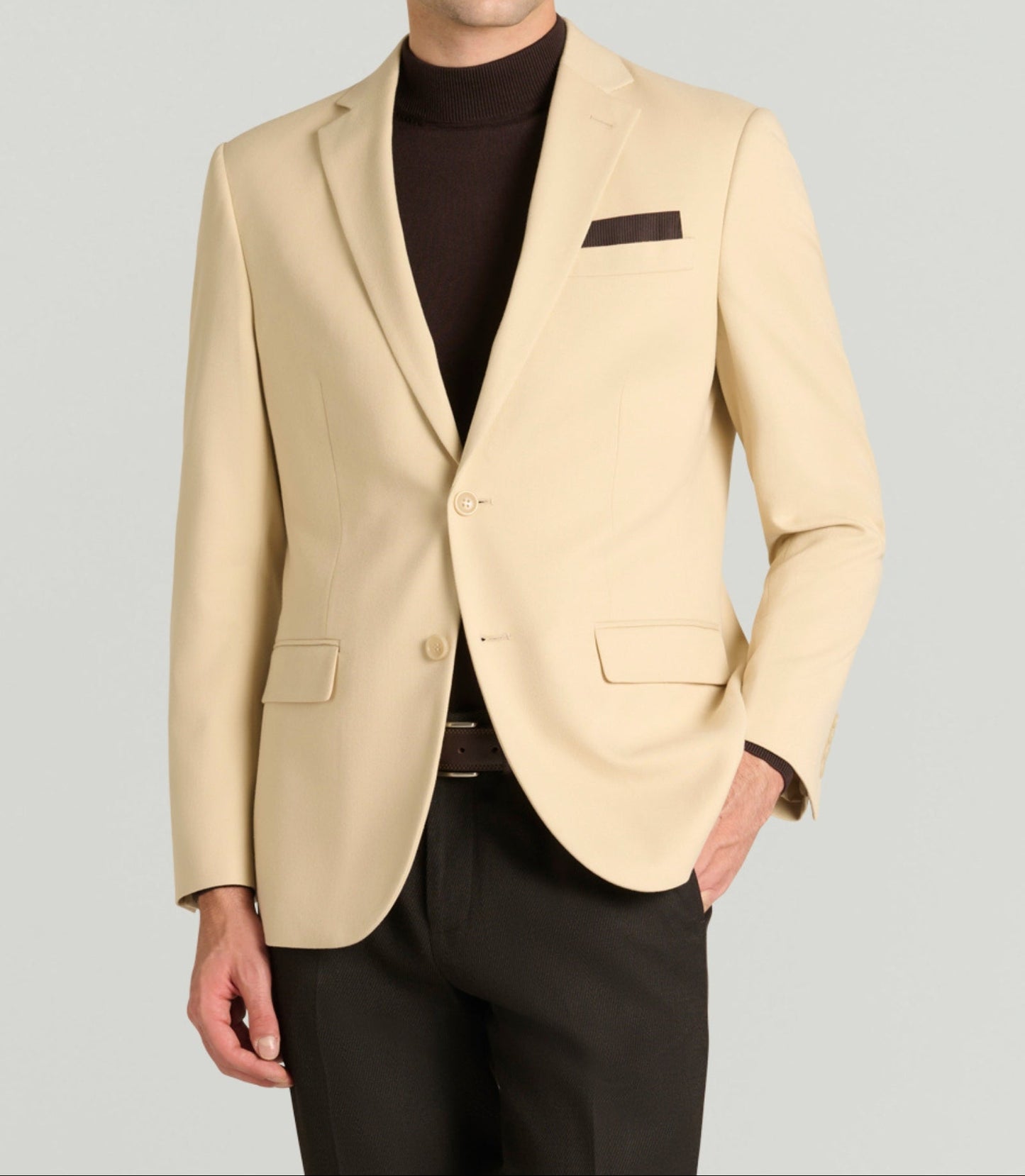 Karel - Giacca Monopetto Uomo Beige Elegante Moderna