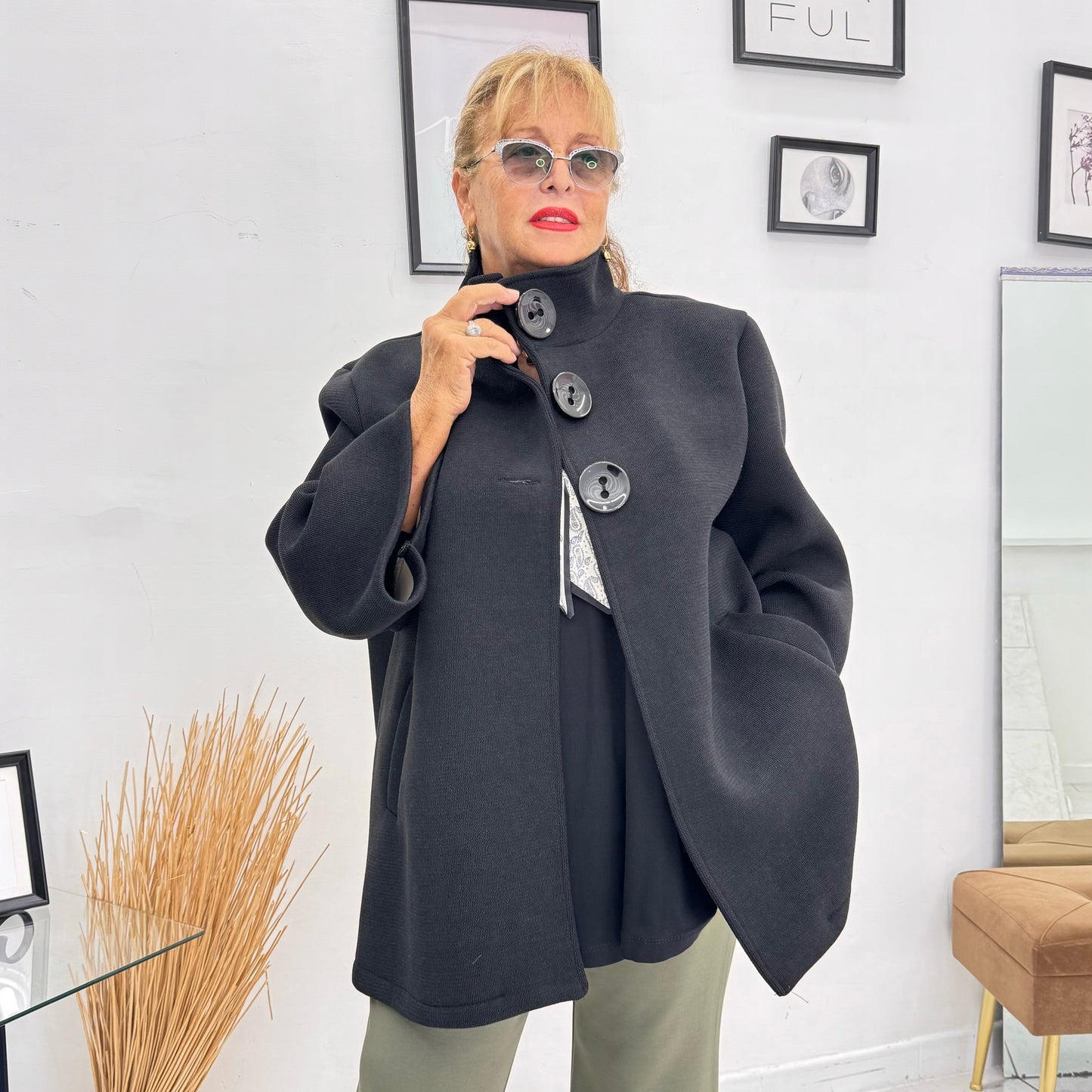 Tesandra - Giacca Donna Elegante con Bottoni Moderna