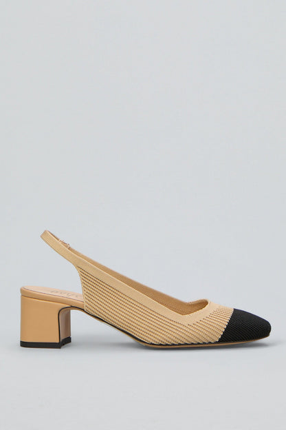 Imelda - Slingback Punta Tonda Bicolore Donna Elegante