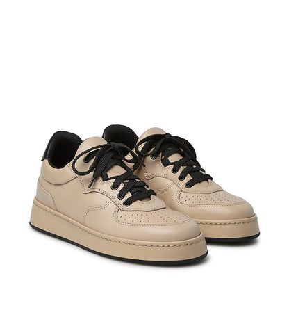 Agostino - Sneakers Bicolore Beige Nero Uomo