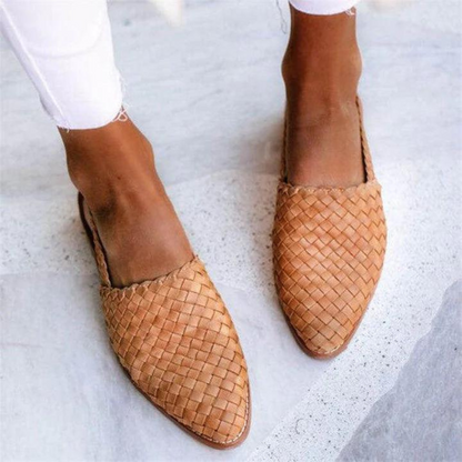 Iside - Loafer donna slingback intrecciato punta chiusa