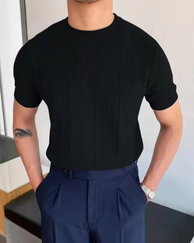 Riccardo – T-shirt uomo righe comfort quotidiano estiva