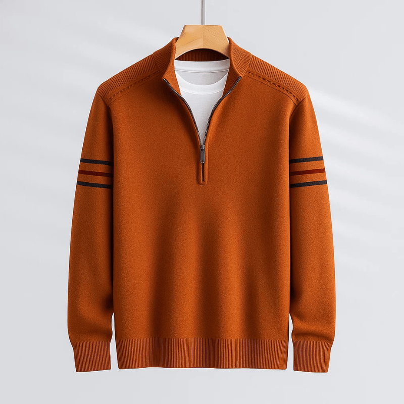 Timandro - Maglione Moderno Mezzo Zip Uomo