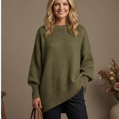 Tirna - Poncho maglione confortevole stile moderno donna elegante