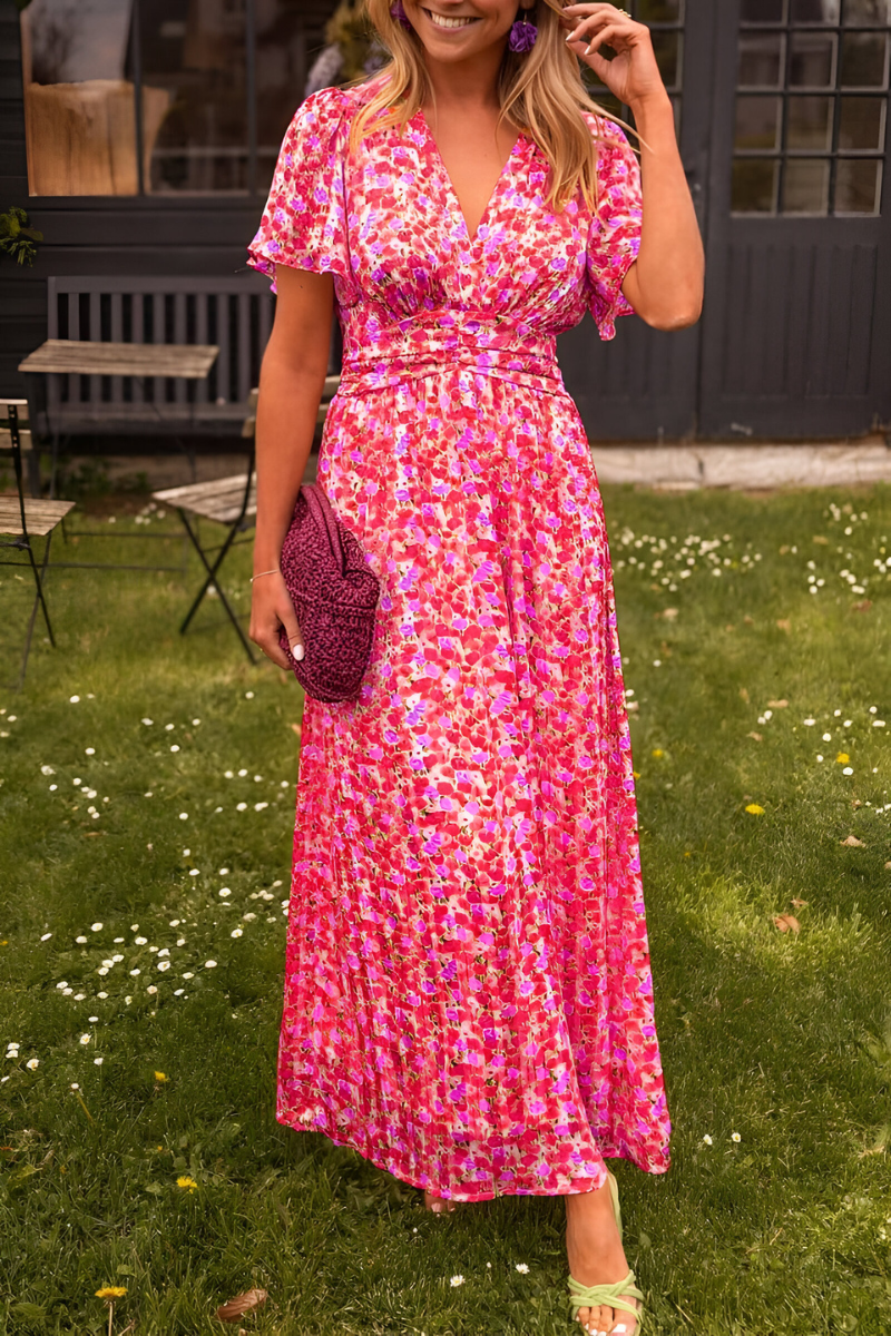 Ofelia – Abito Maxi Elegante Con Scollo A V E Vestibilità Femminile
