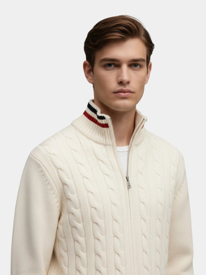 Teodomiro - Maglione Essenziale Mezzo Zip Collo Alto