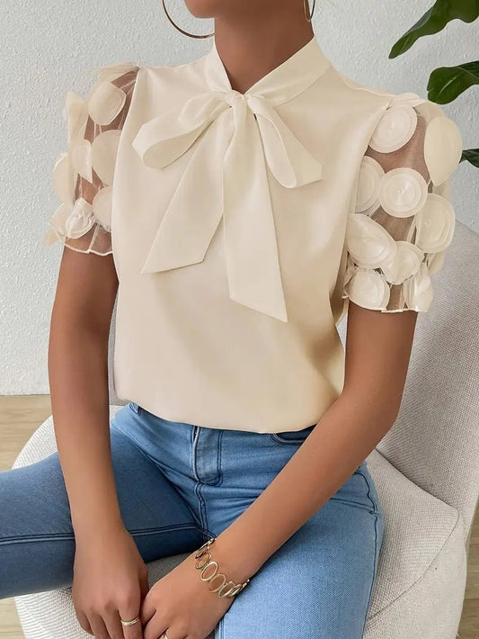 Chiara – Blusa Elegante Con Fiocco Per Donna