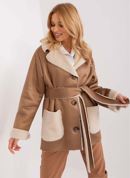 Jasmine - Giacca Oversize in Montone con Tasche