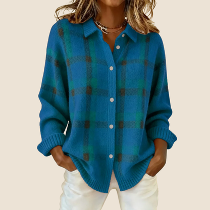Jolanda – Maglia Donna a Quadri Morbida e Confortevole