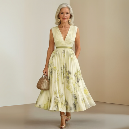 Ippolita - Vestito donna maxi plissé senza maniche estate