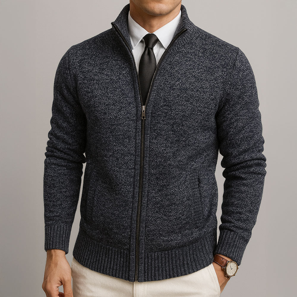 Tullio - Cardigan Zip Elegante Uomo Stile Moderno