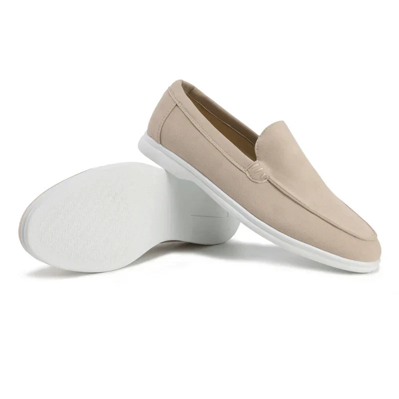 Kenneth - Mocassini Uomo Beige Eleganti Stile Promenade
