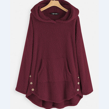 Frida - Maglione in Peluche con Cappuccio Morbido