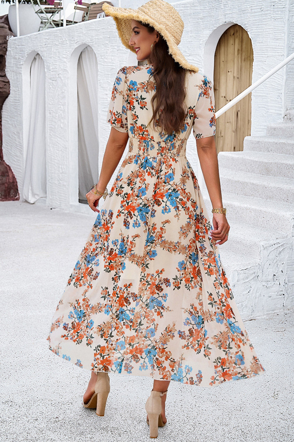 Juna – Abito Lungo A Corolla Con Stampa Floreale Dallo Stile Fresco