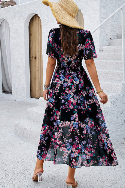 Juna – Abito Lungo A Corolla Con Stampa Floreale Dallo Stile Fresco