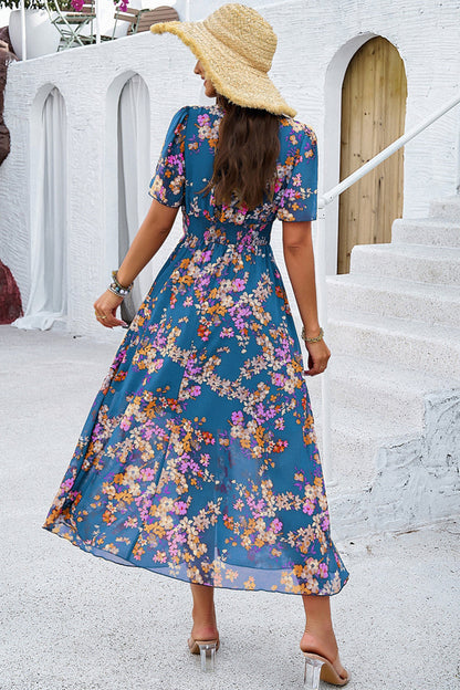 Juna – Abito Lungo A Corolla Con Stampa Floreale Dallo Stile Fresco