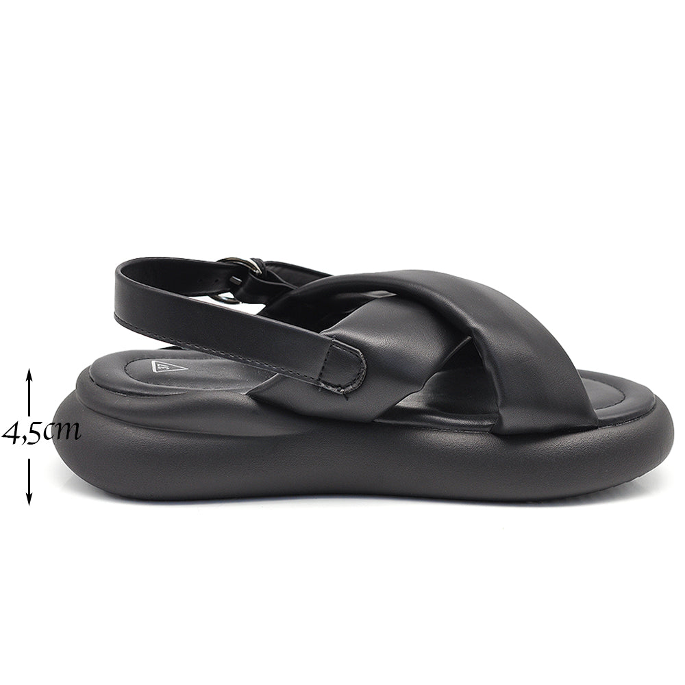 Agata – Sandali donna platform doppio fondo fasce incrociate