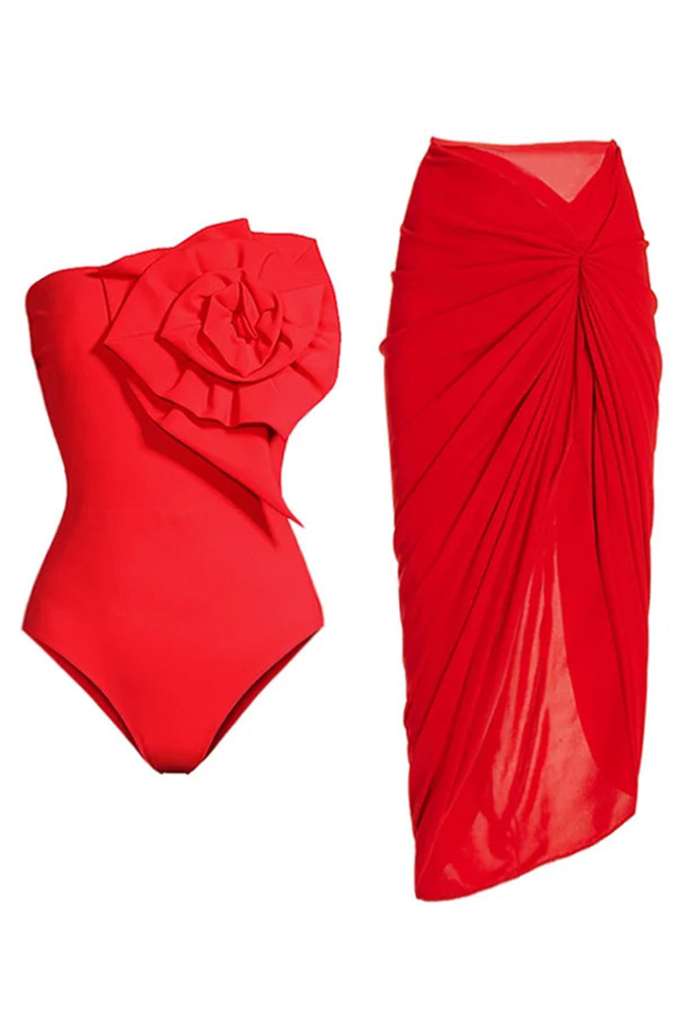 Krizia – Costume Due Pezzi Senza Spalline Con Copricostume Elegante