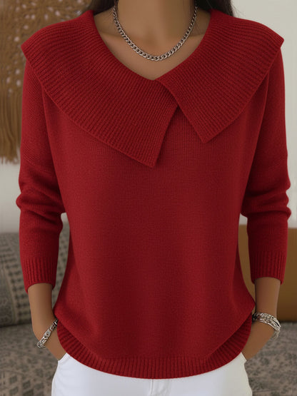 Ternizia - Maglia Donna Calda Colletto Morbido Chic