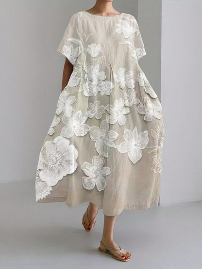 Quinella - Vestito Elegante Floreale Donna Romantico Moderno
