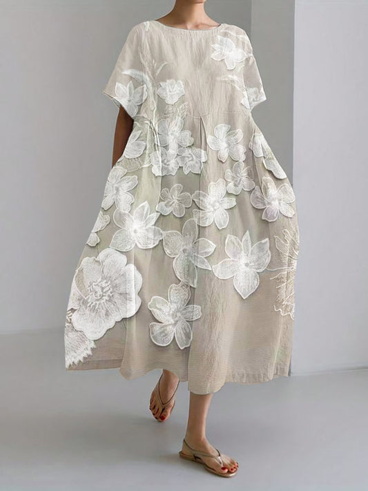 Quinella - Vestito Elegante Floreale Donna Romantico Moderno