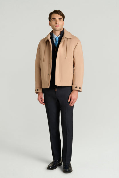 Kieran - Trench Corto Uomo Beige Elegante Moderno