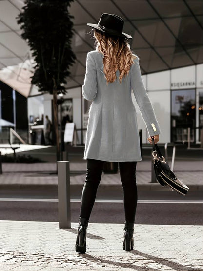 Klaudia – Cappotto Doppiopetto Donna con Revers Classico