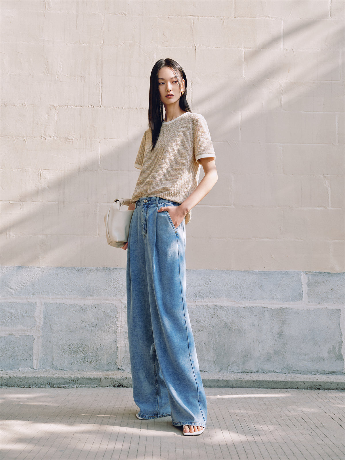 Irene - Pantaloni Donna Vita Alta Eleganti