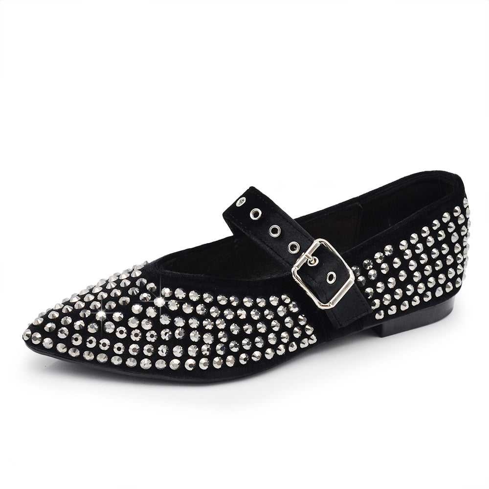 Viola – Ballerine donna strass glitterate sposa eleganti