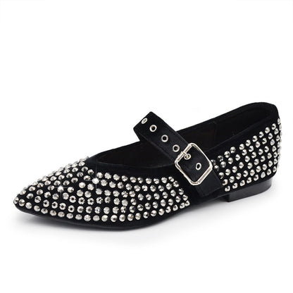 Viola – Ballerine donna strass glitterate sposa eleganti