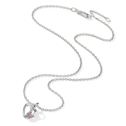 Lorenza – Catena con Ciondolo Farfalla Argento e Zirconia Rosa