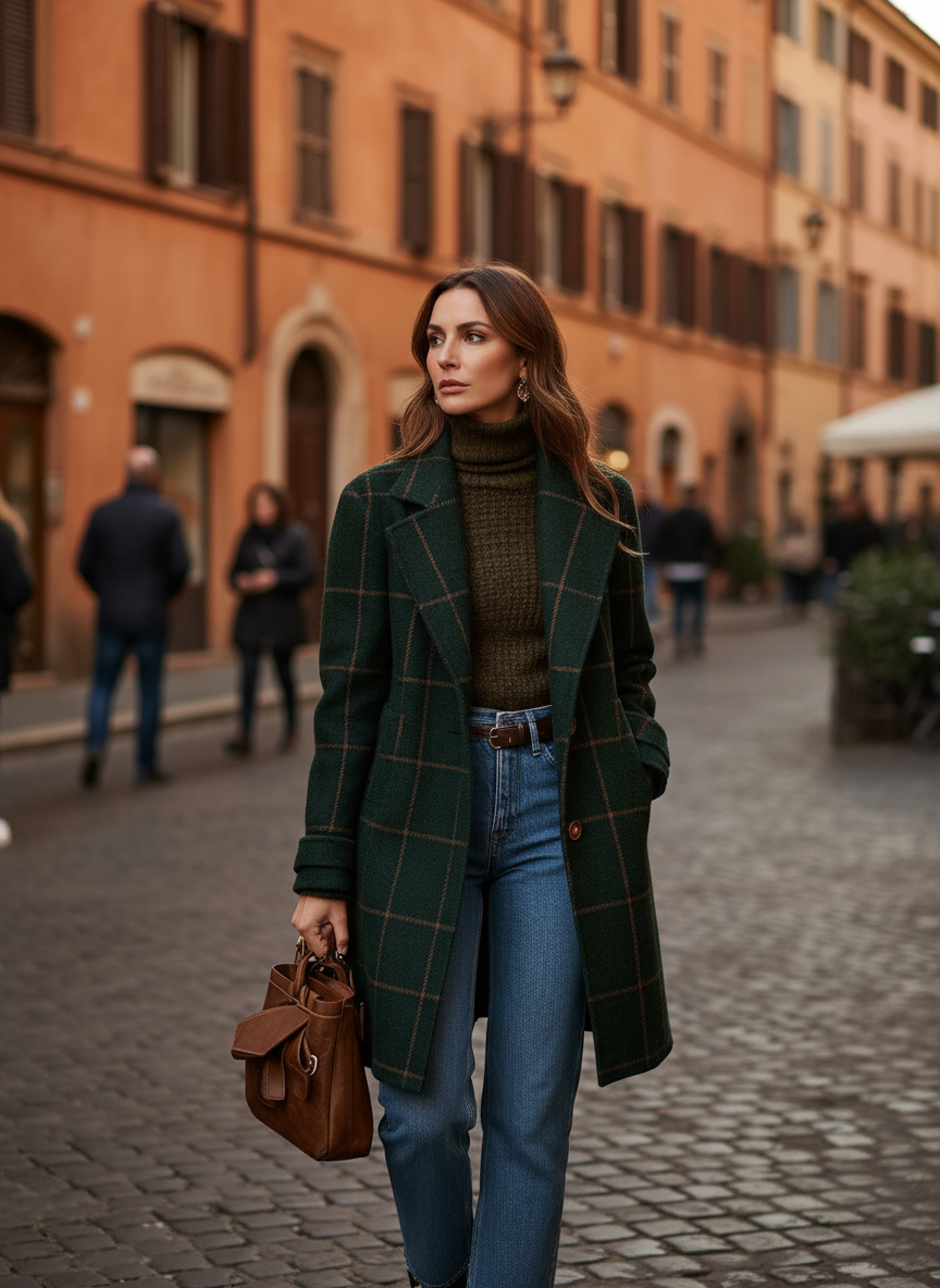 Donatella – Cappotto Classico A Quadri Dal Design Iconico