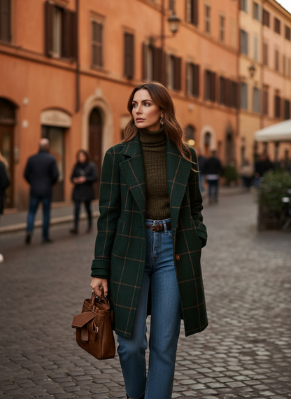 Donatella – Cappotto Classico A Quadri Dal Design Iconico