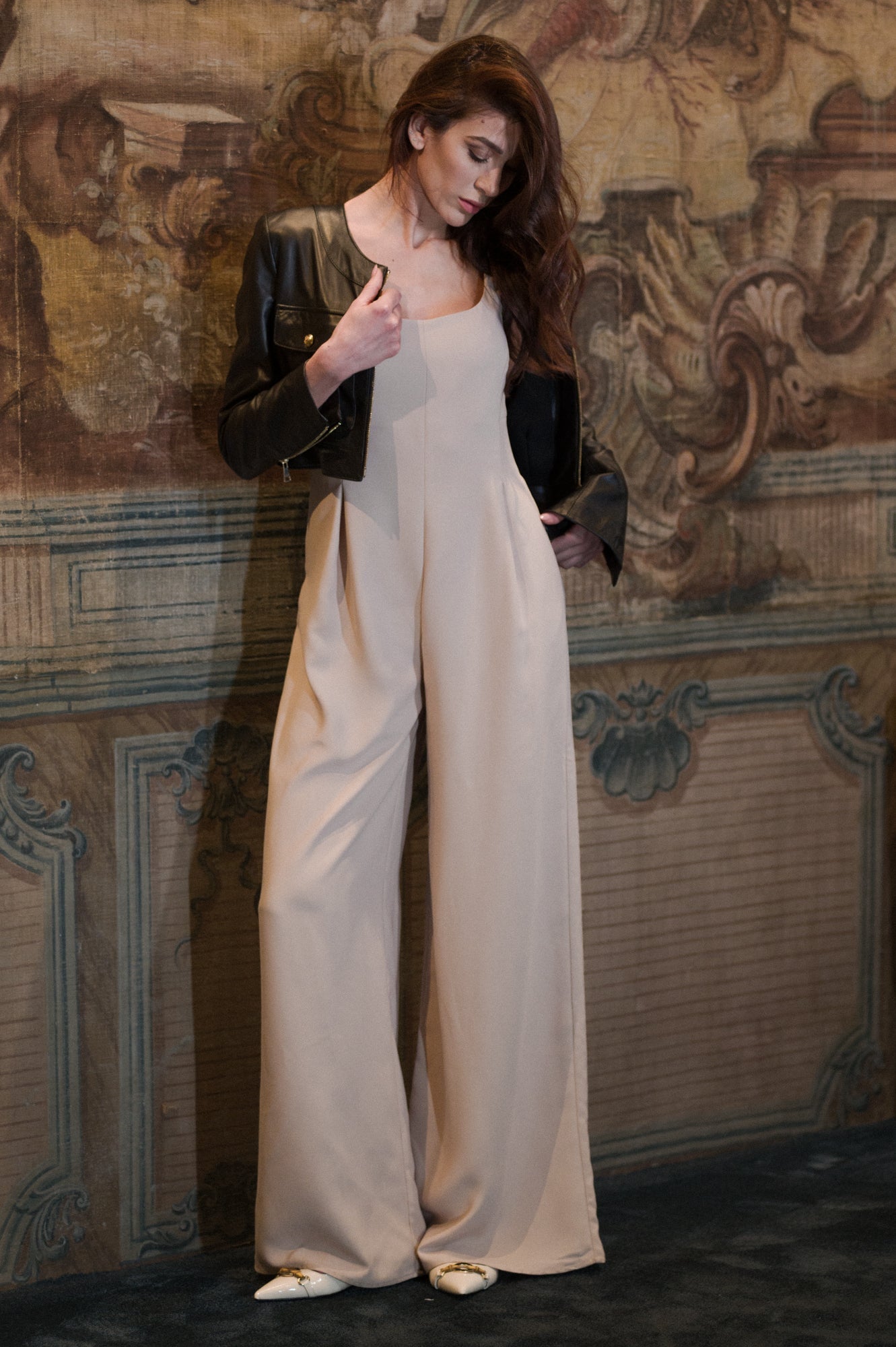 Tindara - Tuta elegante in envers satin da donna
