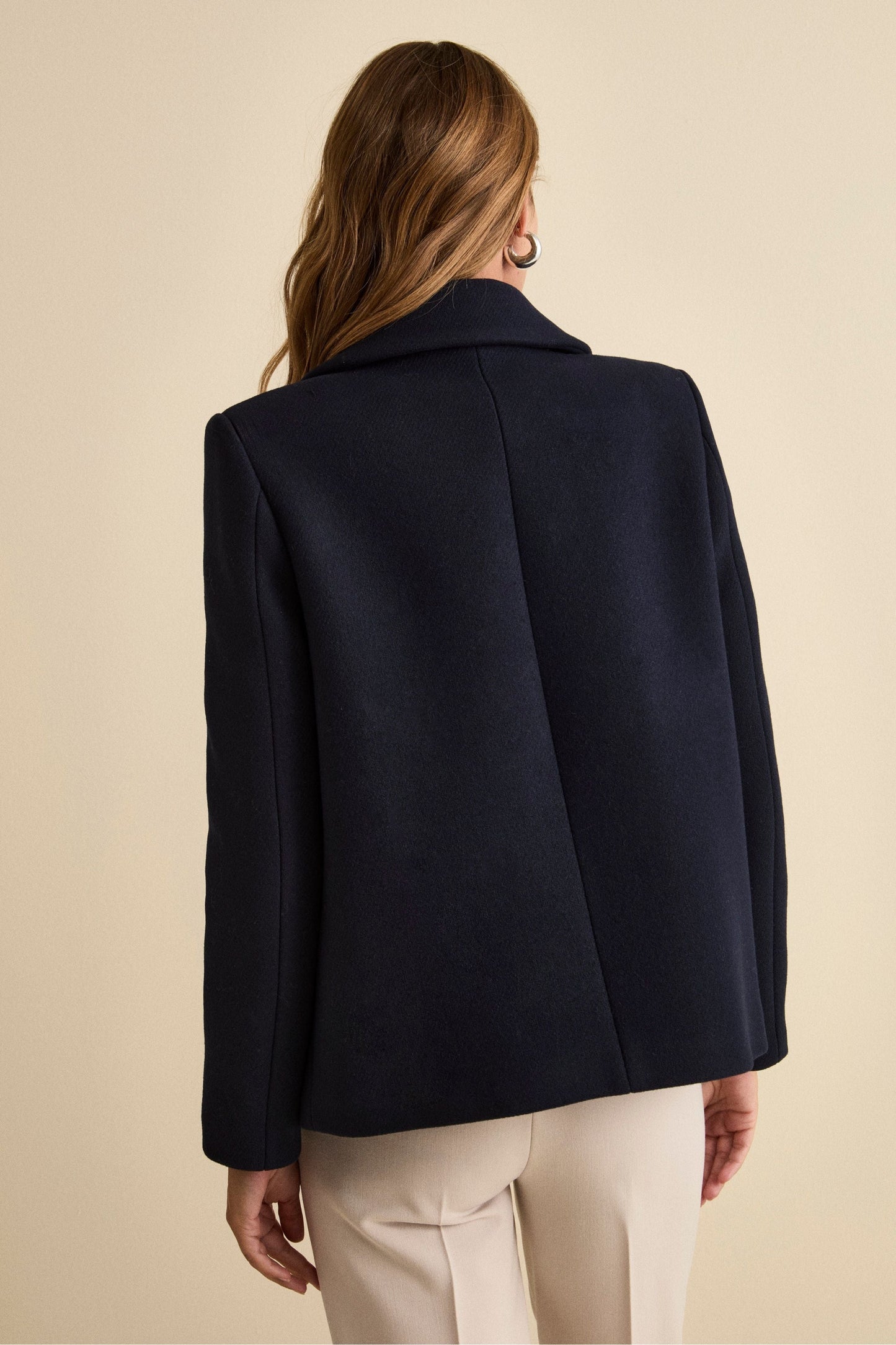 Jessika - Cappotto Corto Donna Svasato Blu