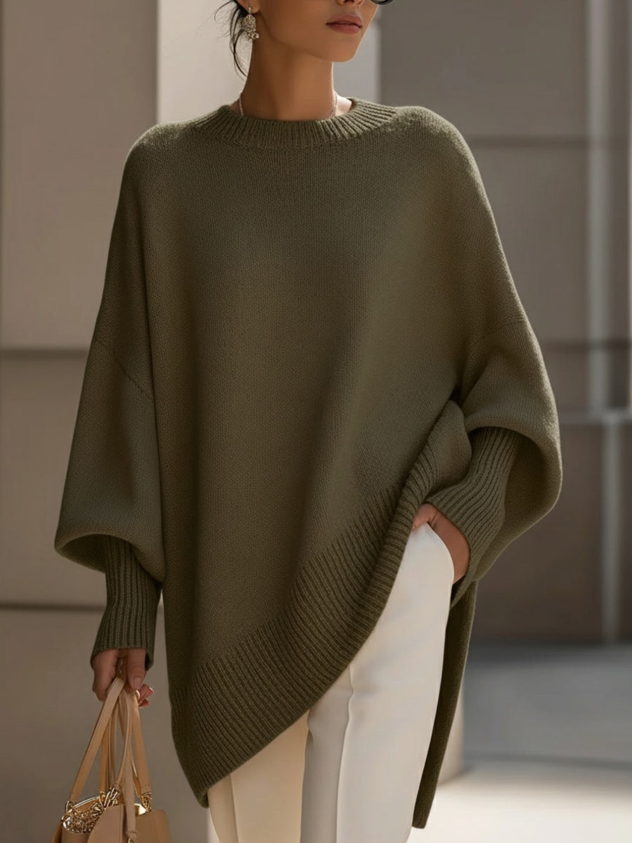 Tirna - Poncho maglione confortevole stile moderno donna elegante